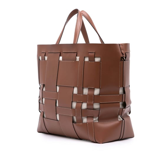 Bolso Tote de Cuero Tejido - Image 3