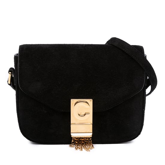 Bolso de ante tipo bandolera con borlas - Image 1