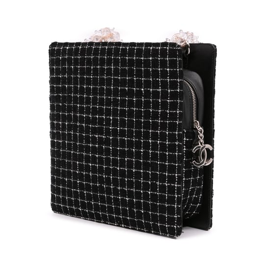 Bolso de hombro de tweed con cadena - Image 2