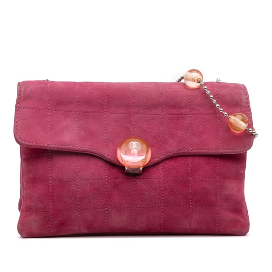 Bolso de Hombro de Ante Con Acolchado - Image 1