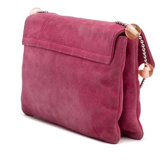 Bolso de Hombro de Ante Con Acolchado - Image 2