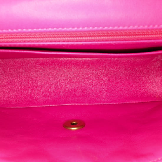 Bolso Mini Flap de Cuero Acanalado Chevron - Image 4