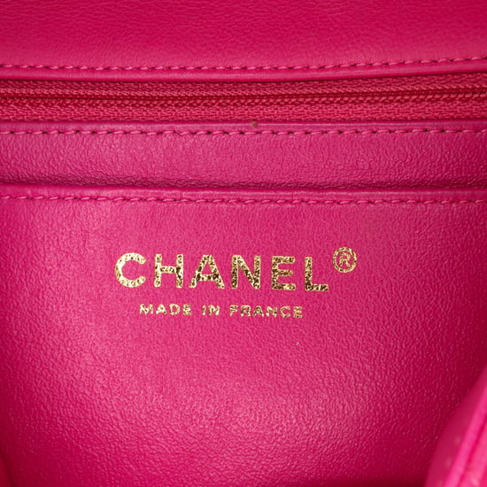 Bolso Mini Flap de Cuero Acanalado Chevron - Image 5