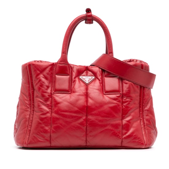 Bolso Tote de Piel Acolchada con Diseño Estructurado - Image 1