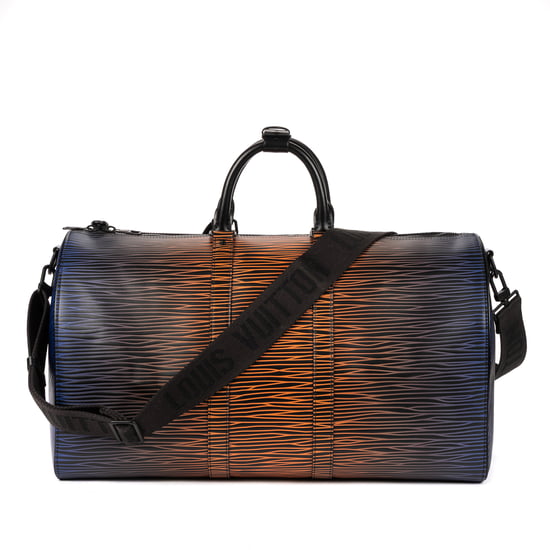 Louis Vuitton Limited Edition Keepall Electric Sun Gradient 50 en Azul/Morado/Naranja/Negro Cuero de ternero - Image 4