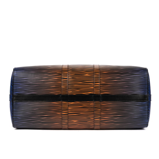 Louis Vuitton Limited Edition Keepall Electric Sun Gradient 50 en Azul/Morado/Naranja/Negro Cuero de ternero - Image 6