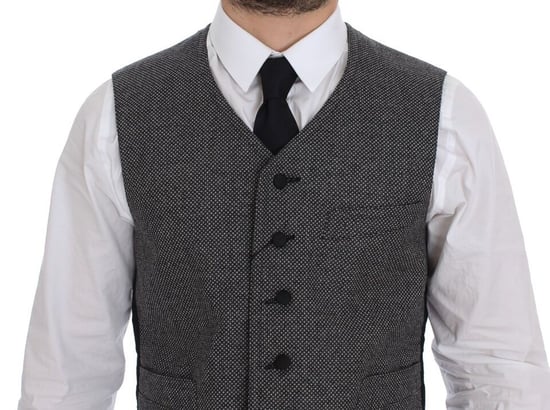 Chaleco de Lana Gris Ajuste Clásico - Image 2