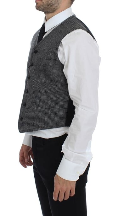 Chaleco de Lana Gris Ajuste Clásico - Image 3