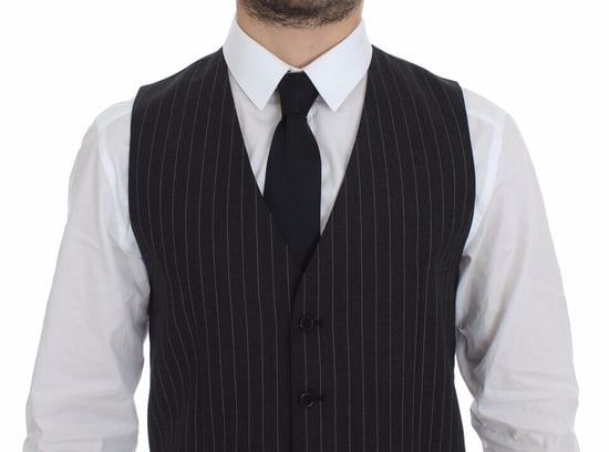 Chaleco a Rayas Finas Estilo Formal - Image 2