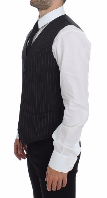 Chaleco a Rayas Finas Estilo Formal - Image 4