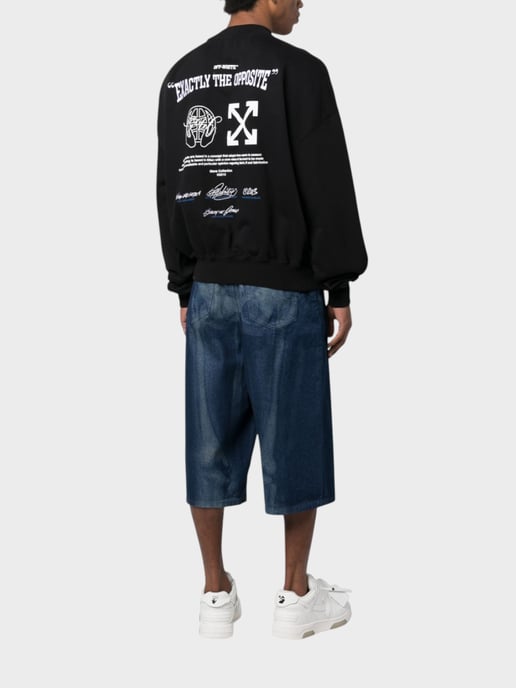 Off-White Sudadera negra de corte boxy Exact Opposite - Image 4