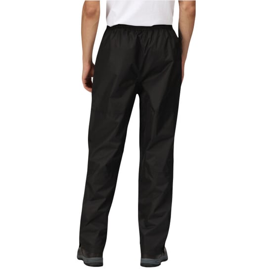 Regatta Mens Linton Overtrousers (Waterproof, Windproof and Breathable) (Black) - Image 3