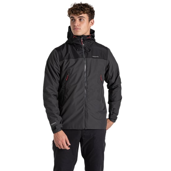 Craghoppers Mens Vanth Waterproof Jacket (Black Pepper/Black) - Image 1