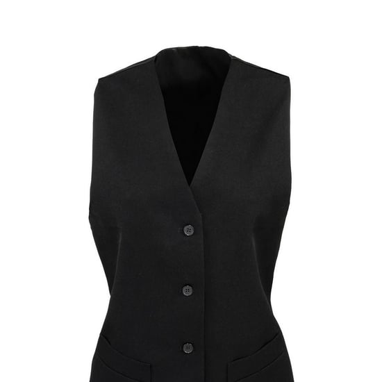 Premier Womens/Ladies Polyester Lined Server´s Waistcoat (Black) - Image 2