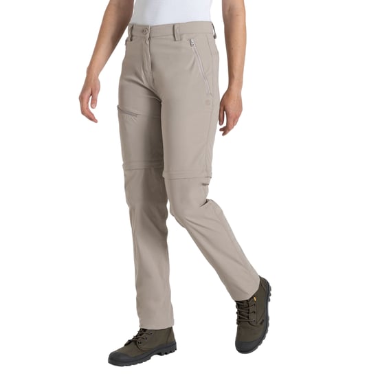 Craghoppers Womens/Ladies Pro III Nosilife Convertible Trousers (Soft Mushroom) - Image 3