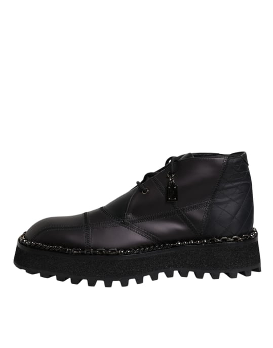 Botas de tobillo de cuero Chaintrim negras - Image 6