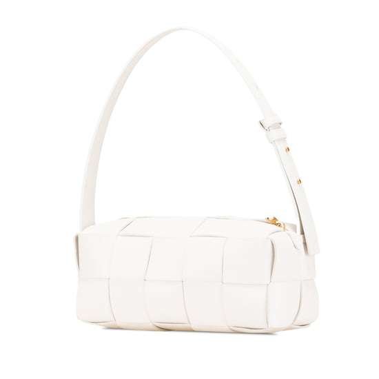 Bolso de mano de cuero trenzado tipo cassette - Image 2