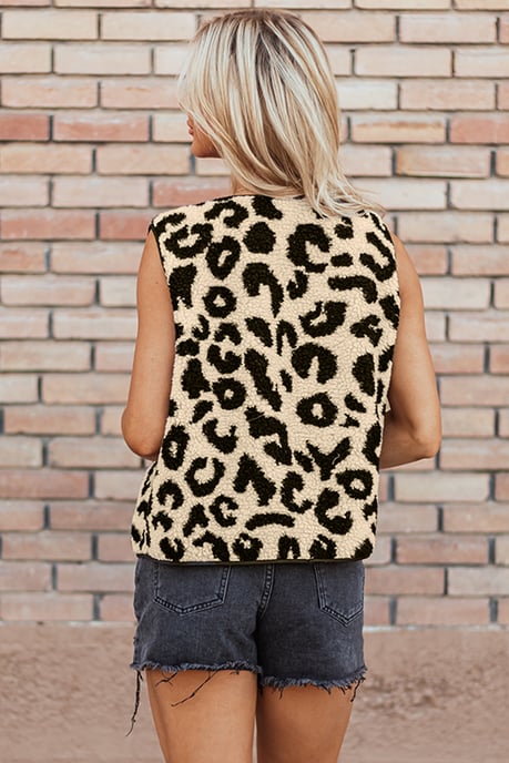 Chaleco Sherpa de Leopardo - Image 4