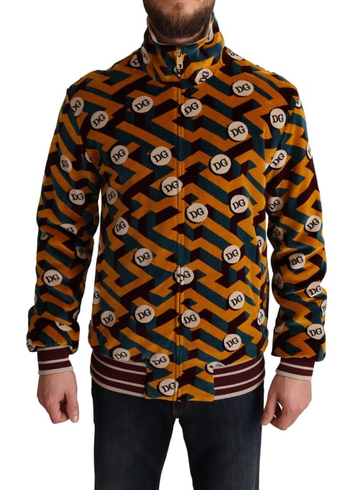 Chaqueta de pista con estampado geométrico - Image 1