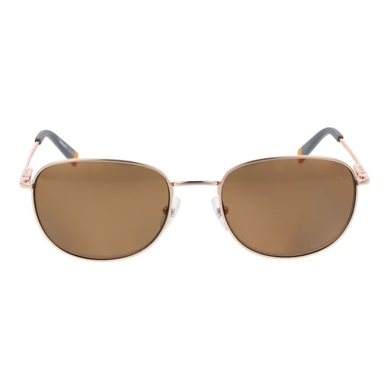 Gafas de sol aviador con marco de metal en oro rosa - Image 2