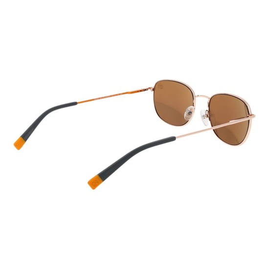 Gafas de sol aviador con marco de metal en oro rosa - Image 3