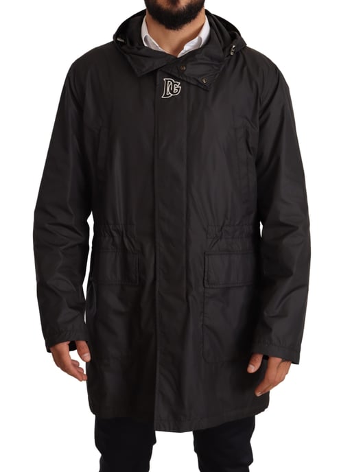 Chaqueta con Capucha Negra Jkt2925 - Image 1