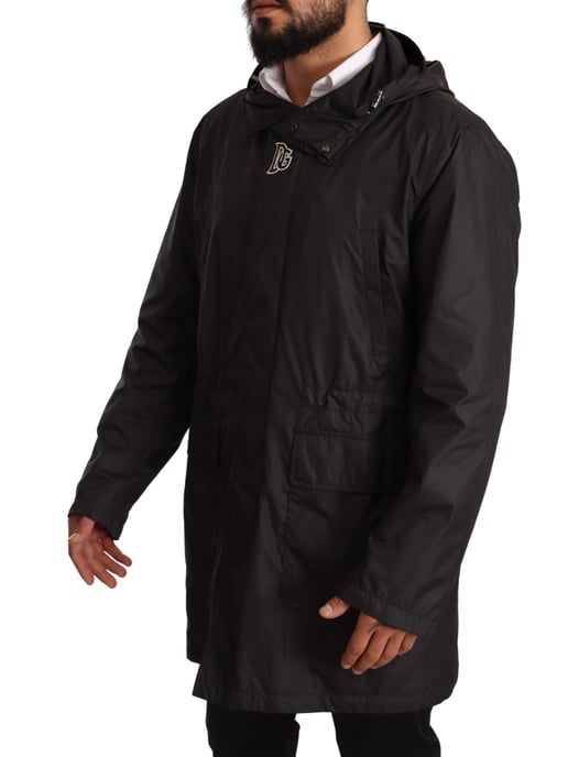 Chaqueta con Capucha Negra Jkt2925 - Image 2