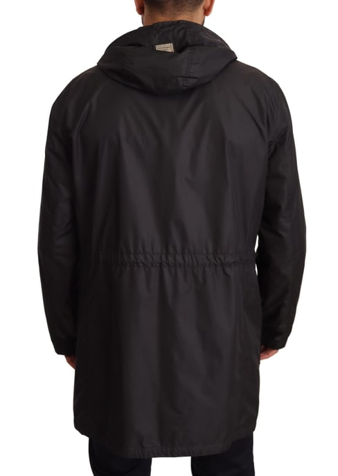 Chaqueta con Capucha Negra Jkt2925 - Image 3