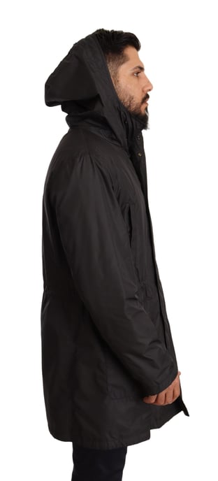 Chaqueta con Capucha Negra Jkt2925 - Image 4