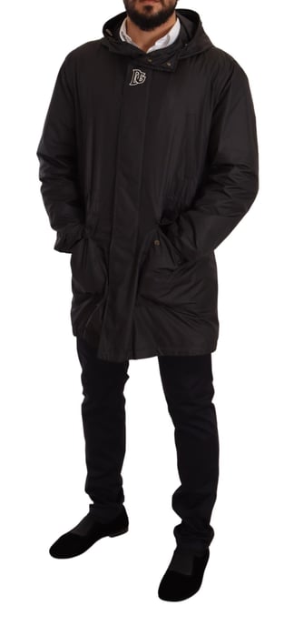 Chaqueta con Capucha Negra Jkt2925 - Image 6