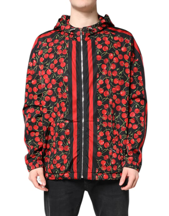 Chaqueta con capucha de estampado de cerezas - Image 2