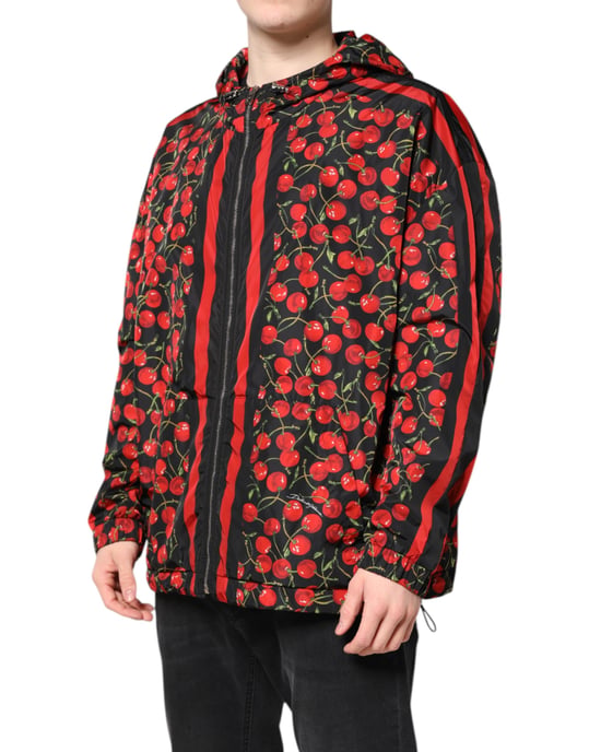 Chaqueta con capucha de estampado de cerezas - Image 3