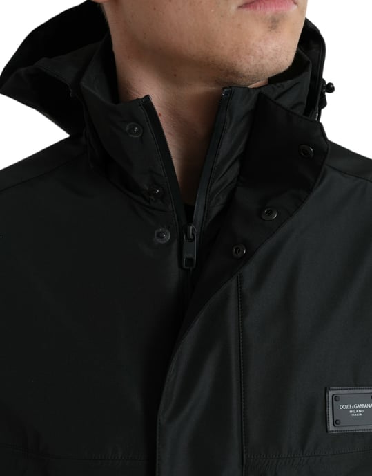 Chaqueta con capucha Negra - Image 4