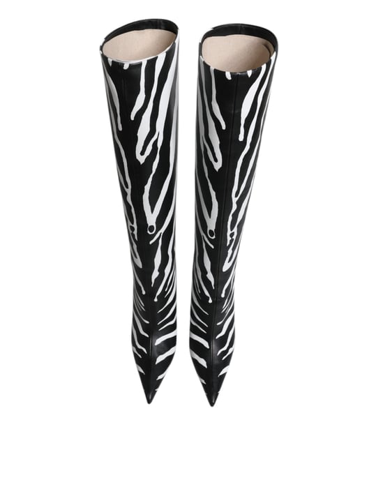 Botas Altas de Rodilla con Diseño de Cebra - Image 3