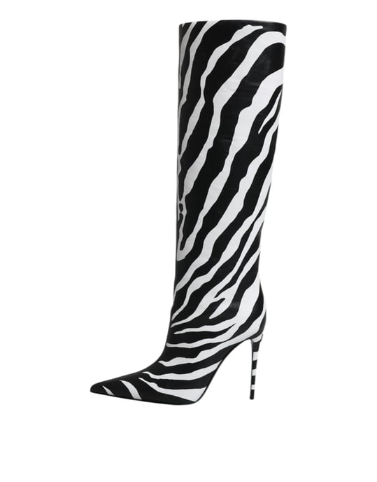 Botas Altas de Rodilla con Diseño de Cebra - Image 6