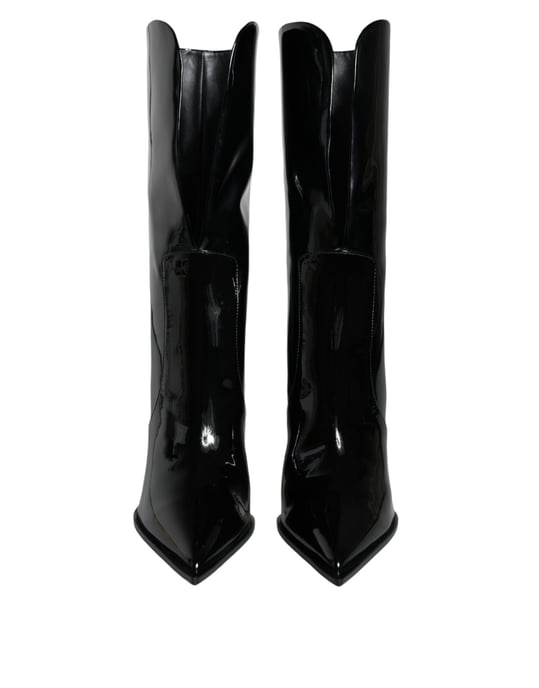 Botas de charol hasta la mitad de la pantorrilla con tacón stiletto - Image 2