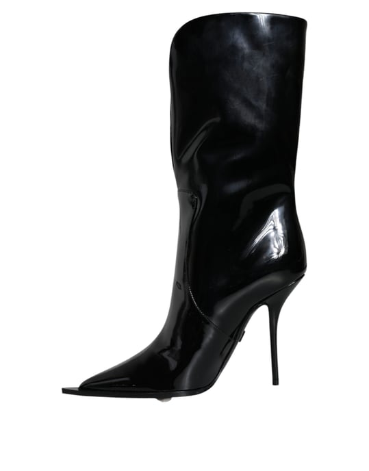 Botas de charol hasta la mitad de la pantorrilla con tacón stiletto - Image 5