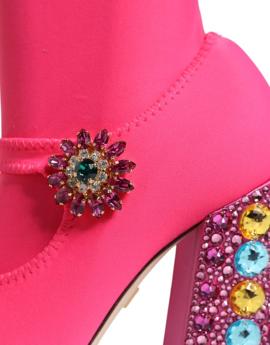 Botas de tela elástica con adornos de cristal - Image 6