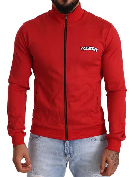 Sudadera con cierre rojo estilo Dg Motor Club - Image 1