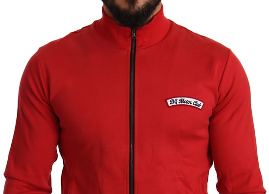 Sudadera con cierre rojo estilo Dg Motor Club - Image 4