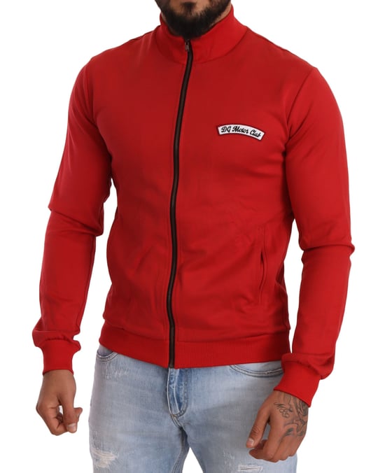Sudadera con cierre rojo estilo Dg Motor Club - Image 5