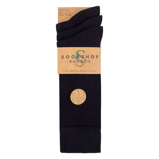 Paquete de 3 pares de calcetines de bambú para hombre, lisos y con estampado - Confort diario suave y transpirable - Image 2