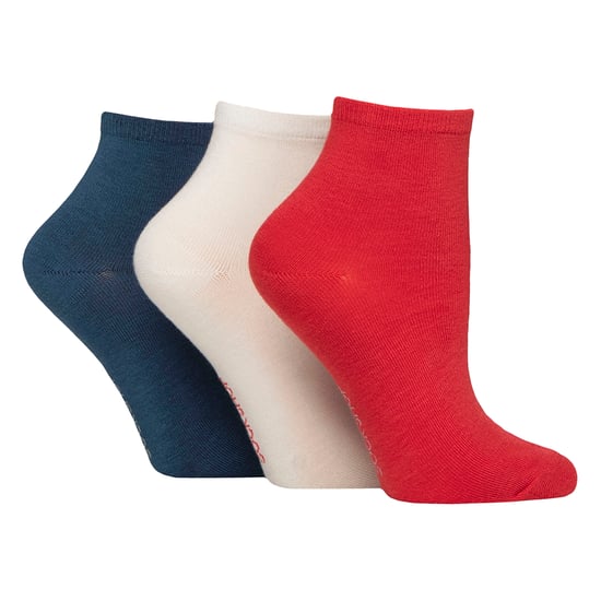 Paquete de 3 pares de calcetines de bambú lisos para mujeres - Suaves, transpirables y cómodos para el día a día - Image 1