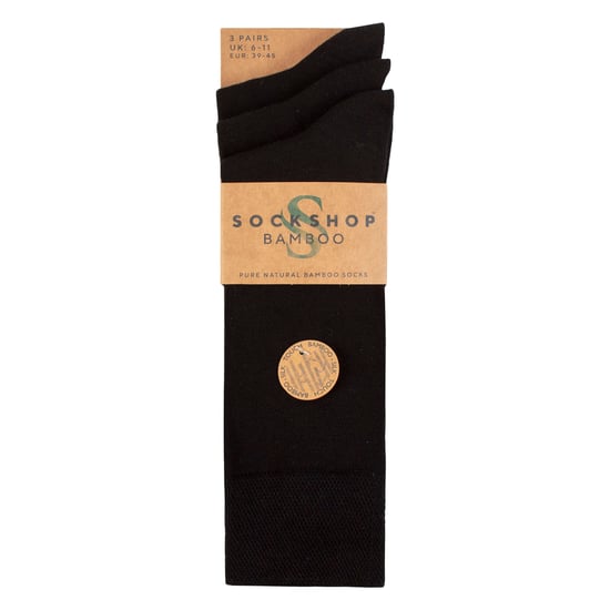 Paquete de 3 calcetines de bambú para hombre lisos y con estampados - Suave y transpirable para la comodidad diaria - Image 2