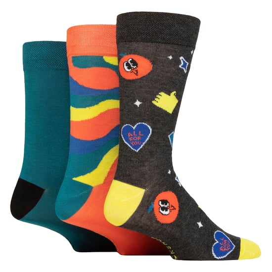 Pack de 3 calcetines de bambú para hombres lisos y de patrones - Suave, transpirable y comodidad diaria - Image 1