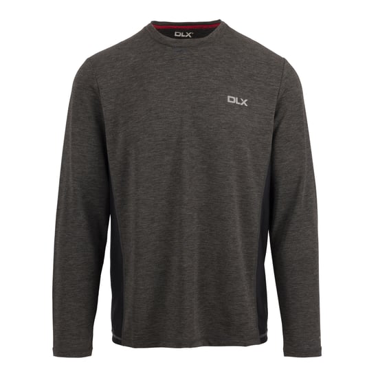 Trespass Mens Charlie Long-Sleeved T-Shirt (Dark Grey Marl) - Image 1