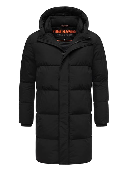 Abrigo acolchado para hombre Stone Harbour Hadrieen con forro polar y capucha - Image 1