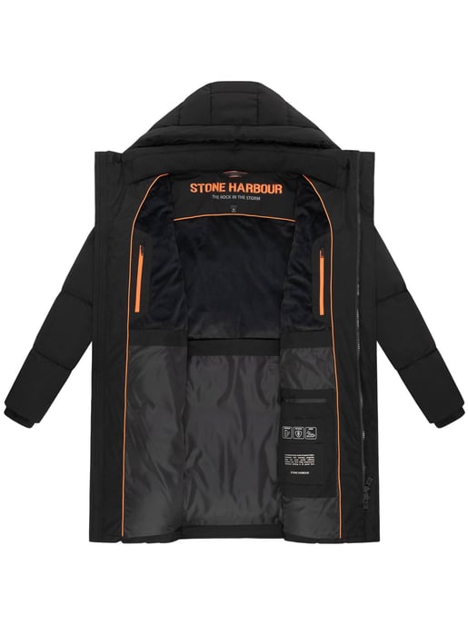 Abrigo acolchado para hombre Stone Harbour Hadrieen con forro polar y capucha - Image 5