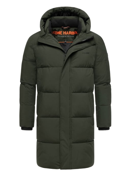 Abrigo acolchado para hombre Stone Harbour Hadrieen con forro polar y capucha - Image 1