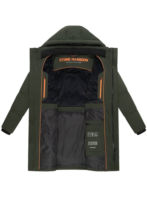 Abrigo acolchado para hombre Stone Harbour Hadrieen con forro polar y capucha - Image 5